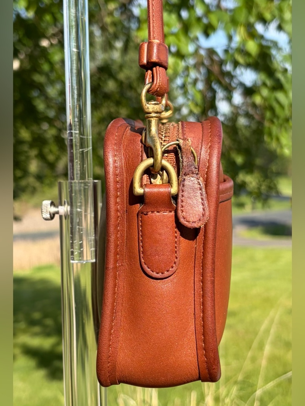 Vintage COACH Carnival Crossbody Saddle Brown Leather 9925 - Picture 11 of 17